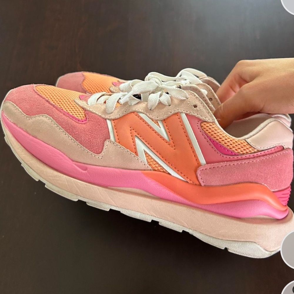 New Balance Pink and Orange Chunky Sneakers